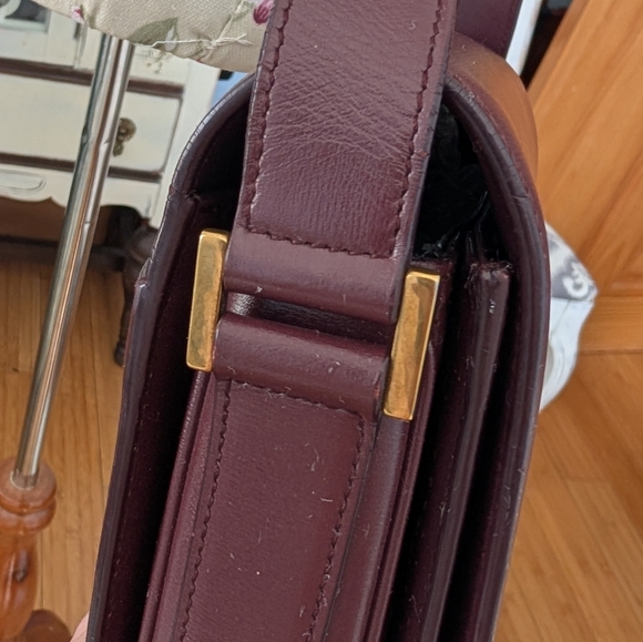 Yves Saint‎ Laurent Burgundy croosbody Shoulder Bag - Picture 5 of 14